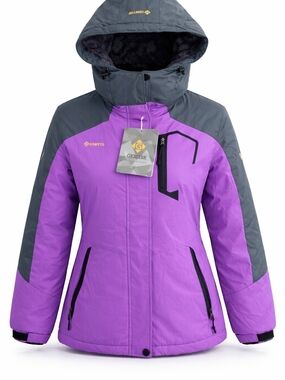 GEMYSE Women's Ski Snow Jacket Warm Winter Waterproof Coat Snowboard Rain Jacket